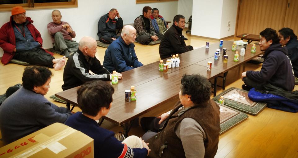 釜石市箱崎町　在宅避難61世帯